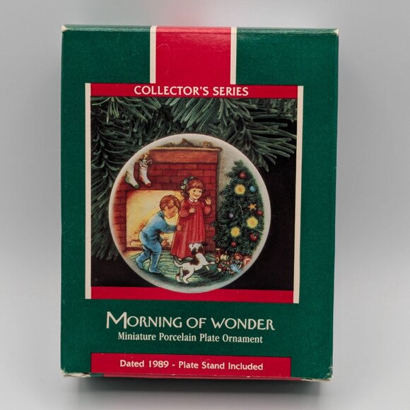 Hallmark Keepsake Morning of Wonder 1989 Miniature Porcelain Plate 3rd in Series - Picture 8 of 11